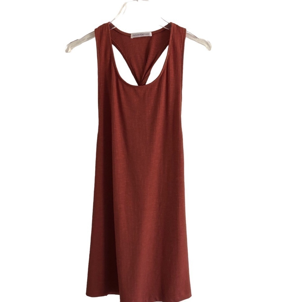 Fortune Swimwear Ribbed Knit Twist Back Cover Up Small - Picture 10 of 12